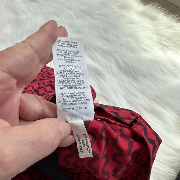 J Crew Swim Trunk 6" inseam Red Navy Print XL Beach Pool Preppy Vacation #AH834 - Picture 11 of 11